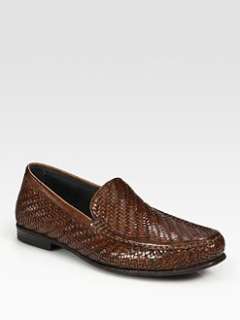 To Boot New York   Woven Leather Loafers