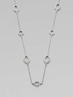 Adriana Orsini   Pave Crystal Accented Pointed Oval Station Necklace