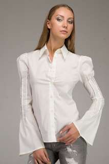 Just Cavalli Off White Bell Sleeve Shirt for women  