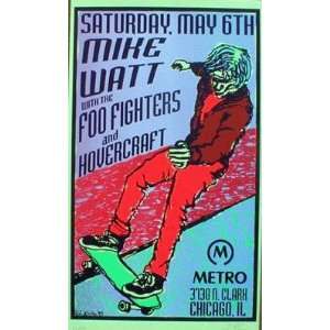  Foo Fighters Mike Watt Concert Poster Kuhn 1995 SIGNED 