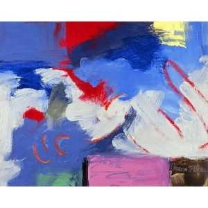  Abstract  Red, Blue by Patricia Brown. Size 22.00 X 17.50 