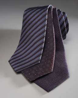38F1 Armani Collezioni Patterned Silk Ties, Purple