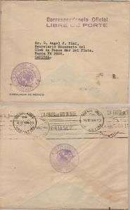 MEXICO embassy in ARGENTINA 1934 free frank cover  