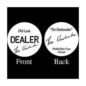  Set of 3 PHIL LAAK Dealer Button   THE UNABOMBER Sports 