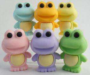 New in August 2010 Japanese Iwako Erasers new frog set  