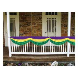 Fabric Bunting Mardi Gras Carnival Celebration Indoor / Outdoor Party 