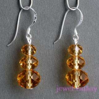 New Fashion Charms Facet Crystal Beads Dangle Earrings  