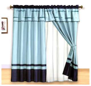 15PC Geo Link Faux Silk Comforter Set w/ Curtain KING  