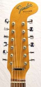 Vintage 60s Fender USA Villager Malibu Acoustic 12 String Acoustic 