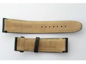 Festina 22mm Black Genuine Leather Watch Band  