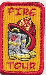 Girl Boy Cub FIRE DEPARTMENT TOUR  BOOT Patches Crests Badges SCOUTS 