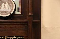 Victorian Oak Fireplace Mantel Surround, Mirror  