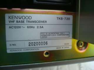 KENWOOD TKB 720 VHF BASE TRANSCEIVER BASE AND LOT OF 4 RADIOS UHF FM 