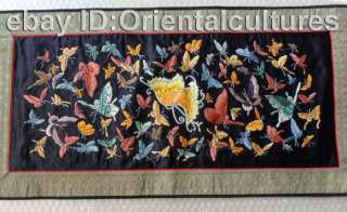 Chinese Peking 100%Handmade Embroidery Art100butterflies painting 