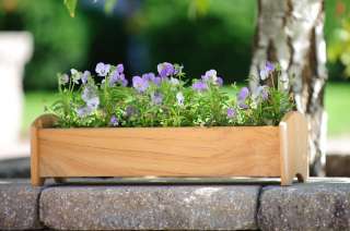 Teak wood planter flower herb tree window box garden  