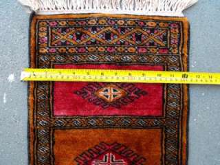 Rug Silky Persian apprentice piece Hand knotted Geometric design.