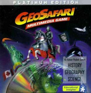 Geosafari Platinum PC CD history geography science game  