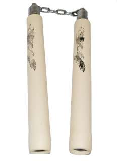 Nunchukas Foam Practice Nunchucks White Dragon Chucks NEW  