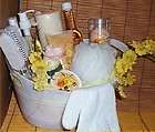 Spa Gift Basket Carry Case Citrus Lady Gift Lotion Bath  