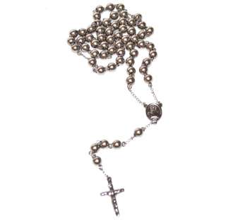 Rosary Cross Necklace Beads, 5 Styles, Stainless Steel, Gold Filled 