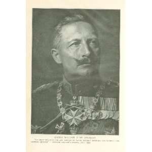  1915 Print Kaiser William II of Germany 