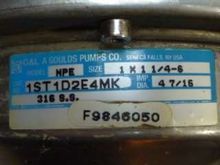 Goulds Pump 1ST1D2E4MK, 460 Volt #30023  