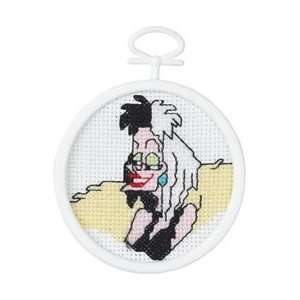 Janlynn Cruella De Vil Mini Counted Cross Stitch Kit 2 1/2 Round 18 