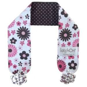  LatchON Pink Flower Cotton Nursing Blanket Strap Baby