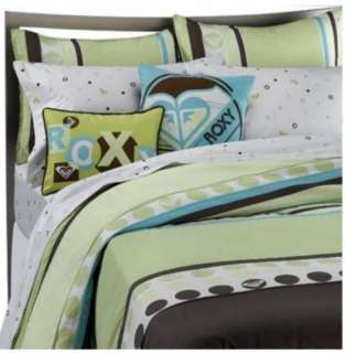   Girl KELLY COLORBLOCK QUEEN Comforter Sheet 9P Set Green Brown Dot NEW