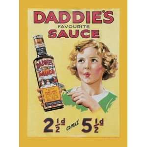  MINATURE DADDIES SAUCE METAL REAL ENAMEL SIGN FOR DOLLS HOUSE 