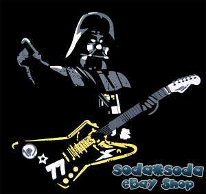 DARTH VADER Rock Star T SHIRT Guitar STAR WARS Hero (L)  