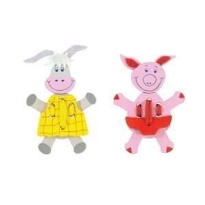  Beleduc Lacing Pig Donkey Puppet Toys & Games