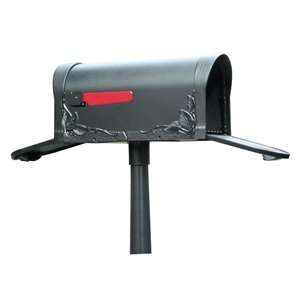  Floral Post Mount Mailbox with Two Doors