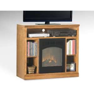 Eagle Furniture 40 Wide TV Stand and Electric Fireplace with Bookcase 