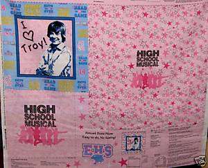 HSM HIGH SCHOOL MUSICAL Troy Pillow Panel Fabric BTP  