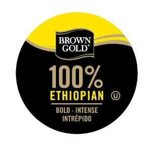 Brown Gold 100% Ethiopian Coffee Capsules, 48 Count  
