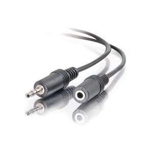   5mm M/F Stereo Audio Extension Cable Nickel plated connector Black