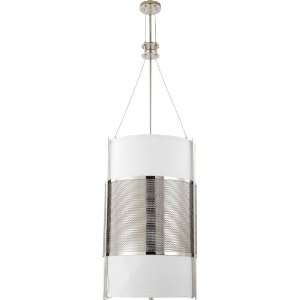 60/4332 Six Light Diesel Vertical Pendant with Slate Gray Fabric Shade 