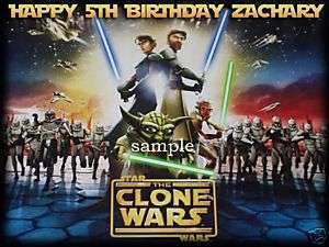 STAR WARS CLONE WARS Edible CAKE Image Icing Topper B  