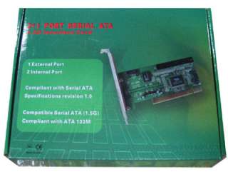 VIA SATA to PCI Controller Card 2 Internal SATA 1 eSATA 1 IDE Raid 0,1 