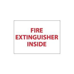 M28PP   Fire Extinguisher Inside, 3 X 5, Pressure Sensitive Vinyl 