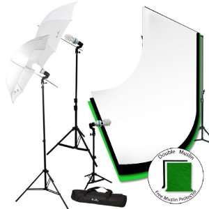 Photography Photo Studio Umbrella Lighting White Black Green Chromakey 