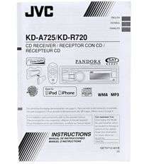 JVC KD R720 Car Stereo CD Player AM/FM Receiver with Front USB + 4 GB 