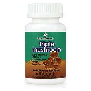  Triple Mushroom Capsules   Plum Flower Health & Personal 