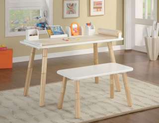 Childrens Kids Art Table & Bench Chair Set Adjustable  
