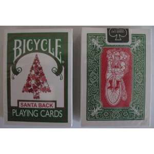  Bicycle 245 Green Deck Red Santa Maiden Back Playing Cards 