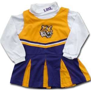 LSU Tigers Girls 4 6X Cheerleader Uniform  Sports 