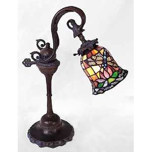  Victorian Style Dragonfly Stain Glass Desk Lamp