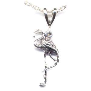  16 Flamingo Chain Necklace Sterling Silver Jewelry 