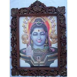  Lord Shiva in Shivling, Poster Pic in Wood Frame 